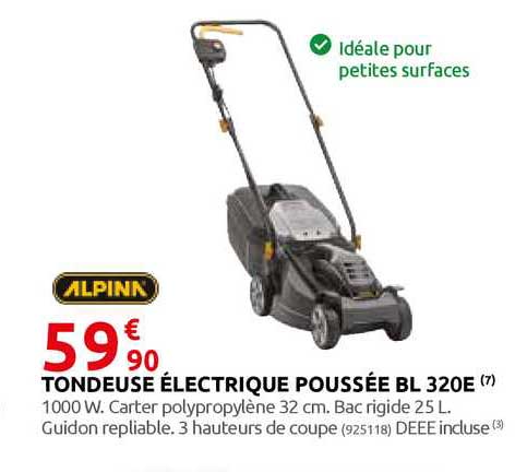 tondeuse électrique poussée bl 320e alpina