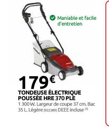 tondeuse électrique poussée hre 370 ple