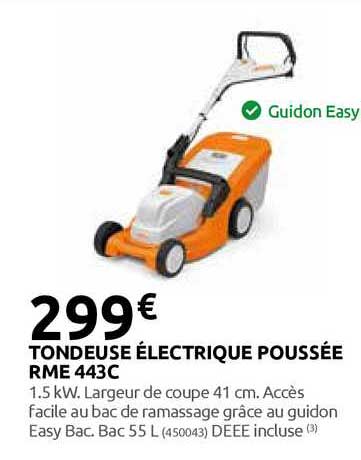 tondeuse électrique poussée rme 443c