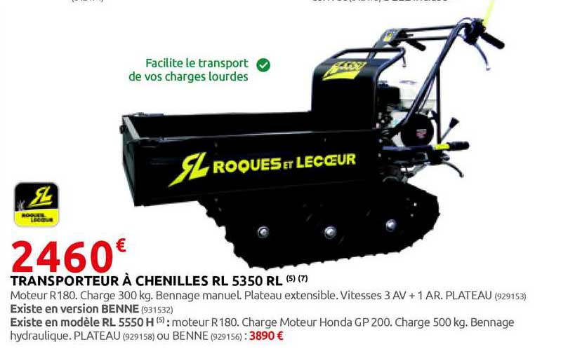 transporteur à chenilles rl 5350 rl roques et lecœur
