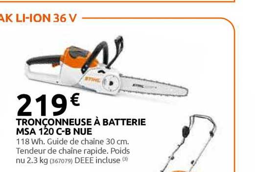 tronçonneuse à batterie msa 120 c-b nue