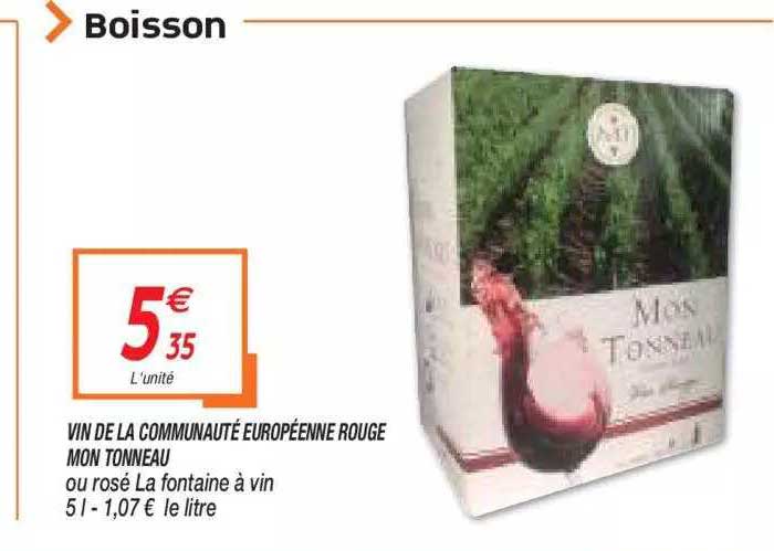 vin de la communaute européenne rouge mon tonneau