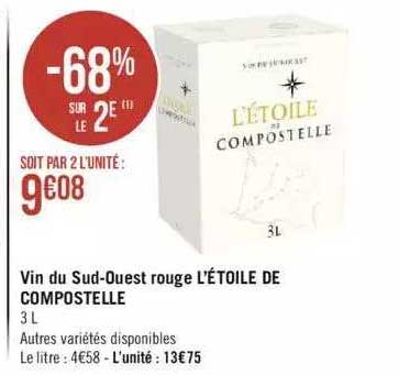vin du sud-ouest rouge l'étoile de compostelle