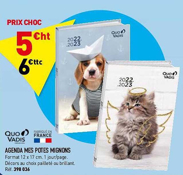 agenda mes potes mignons quovadis