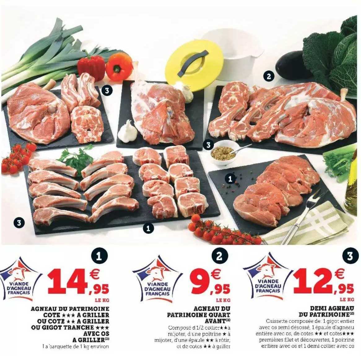 agneau du patrimoine côte***à griller ou côte**à griller ou gigot tranche*** avec os à griller, agneau du patrimoine quart avant, demi agneau du patrimoine