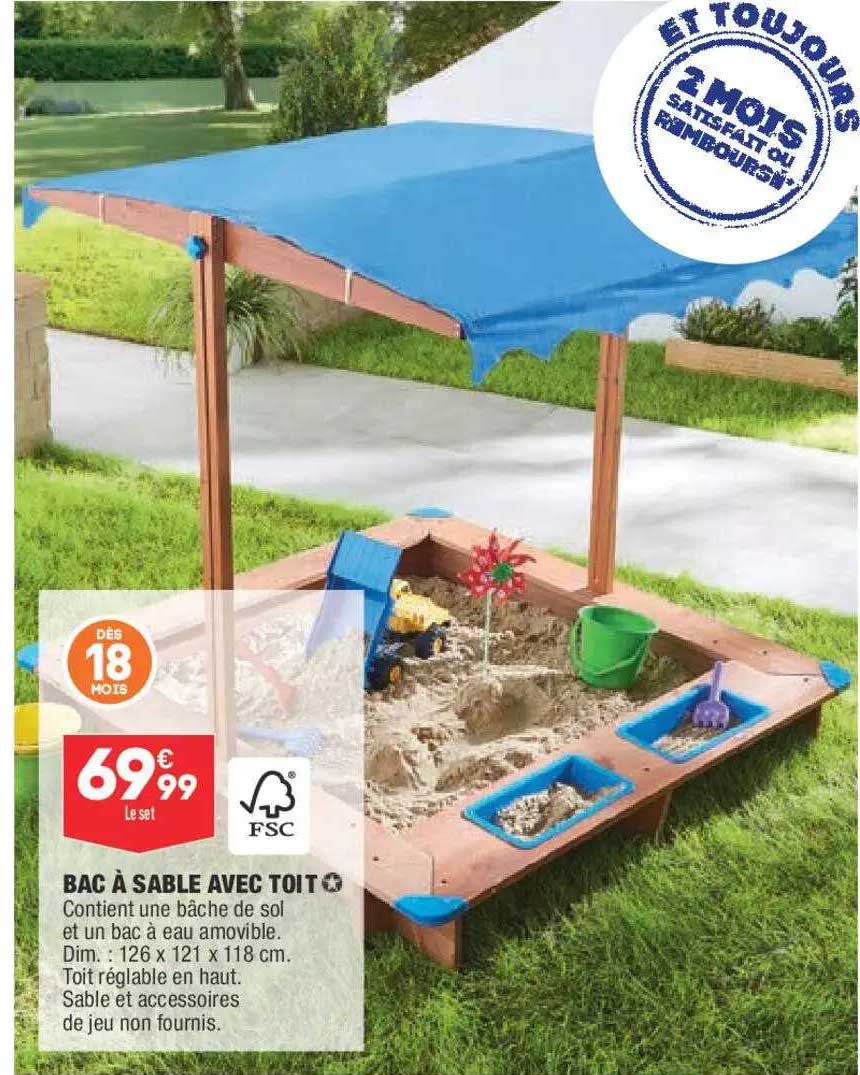Bac à Sable Avec Toit