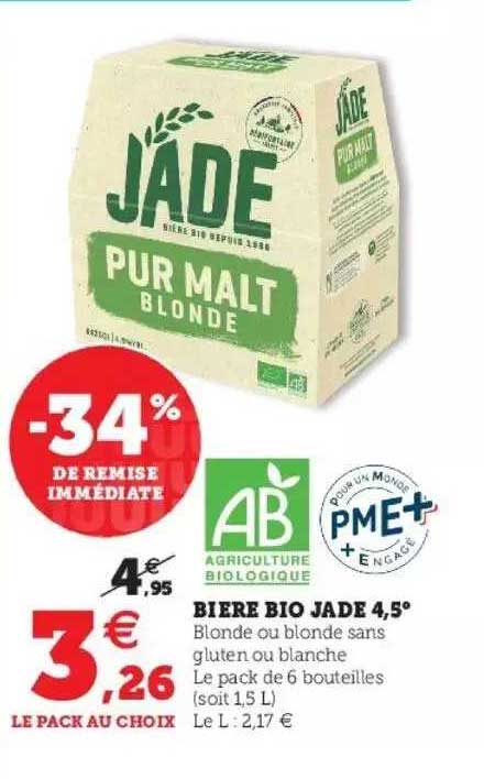 Bière Bio Jade 4,5°