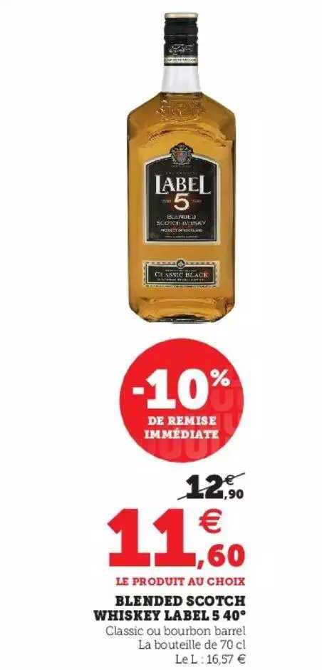 Blended Scotch Whiskiy Label 5 40°