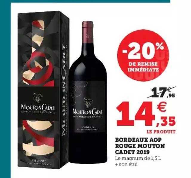 bordeaux aop rouge mouton cadet 2019