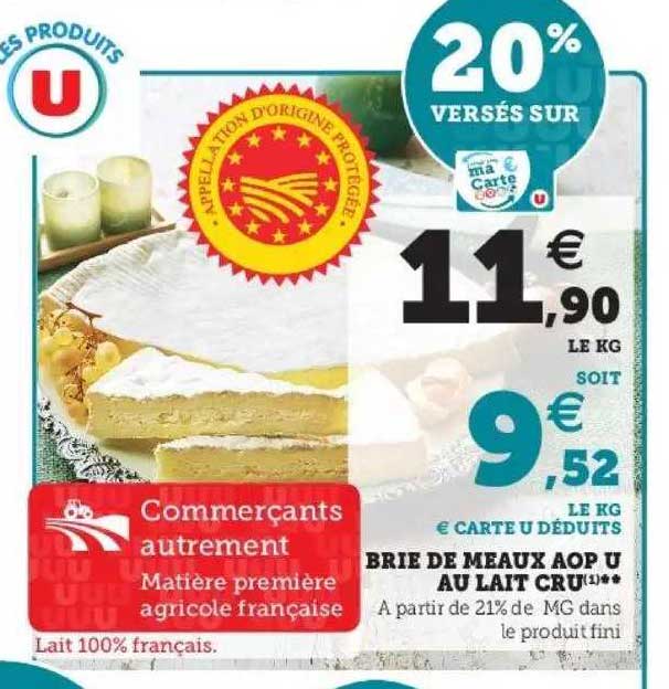 Brie De Meaux Aop U Au Lait Cru