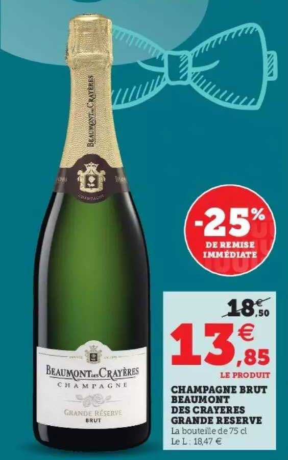 champagne brut beaumont des crayères grande réserve