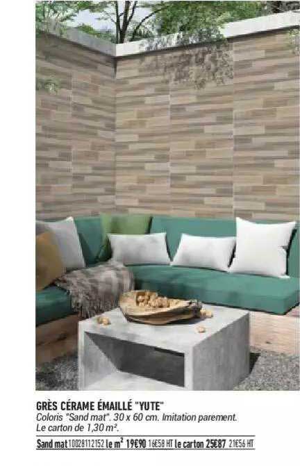 grès cérame émaillé "yute"