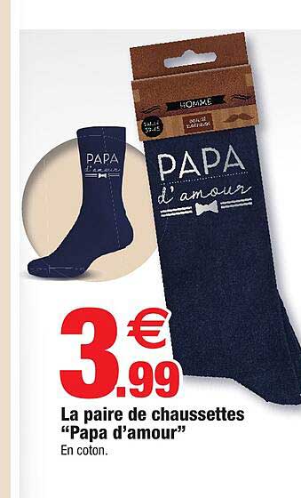 la paire de chaussettes "papa d'amour"