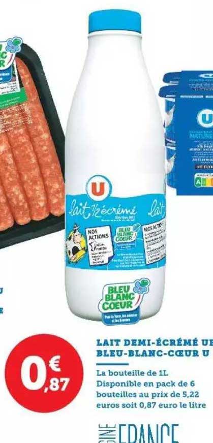 lait demi-écrémé uht bleu-blanc-cœur u