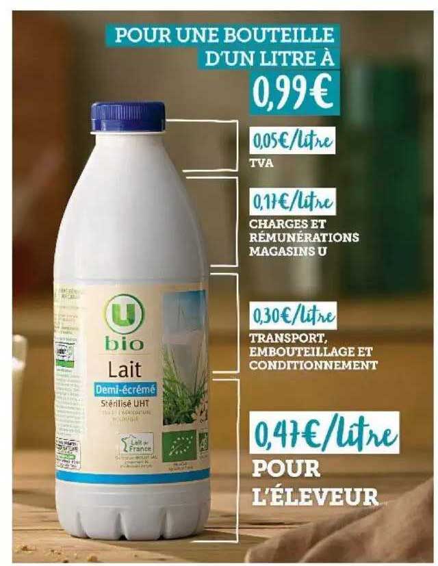lait demi-écrémé u bio
