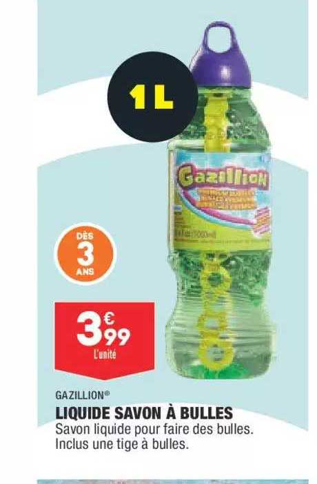 liquide savon à bulles gazillion