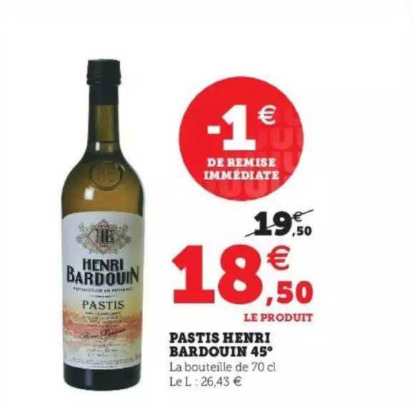 pastis henri bardouin 45°