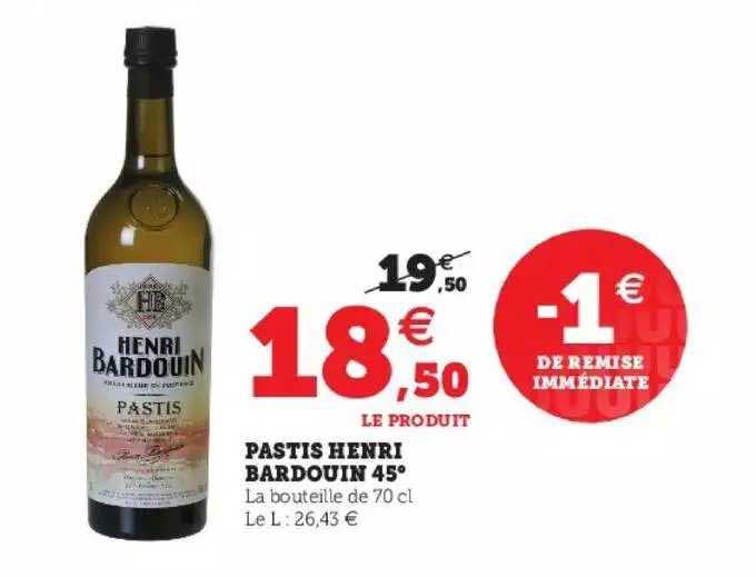 pastis henri bardouin 45°