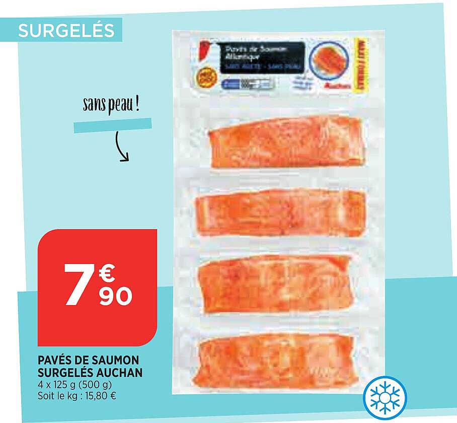 Pavés De Saumon Surgelés Auchan