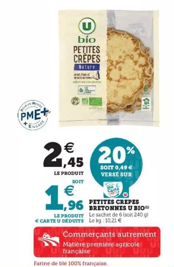 petites crêpes bretonnes u bio