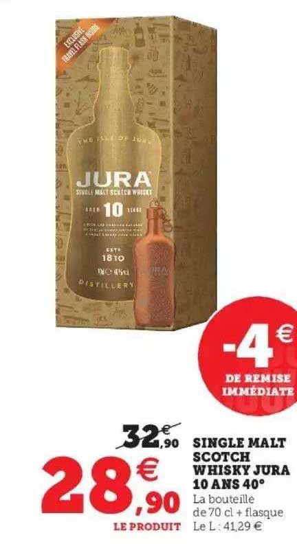 single malt scotch whisky jura 10 ans 40°