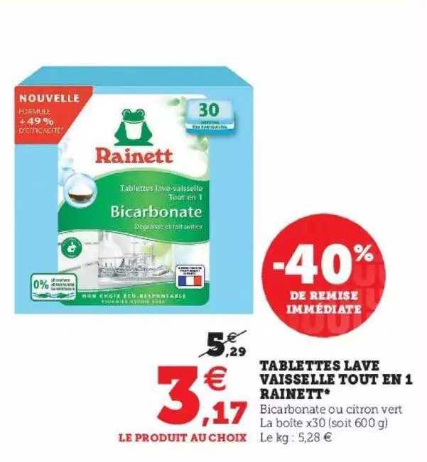 tablettes lave vaisselle tout en 1 rainett