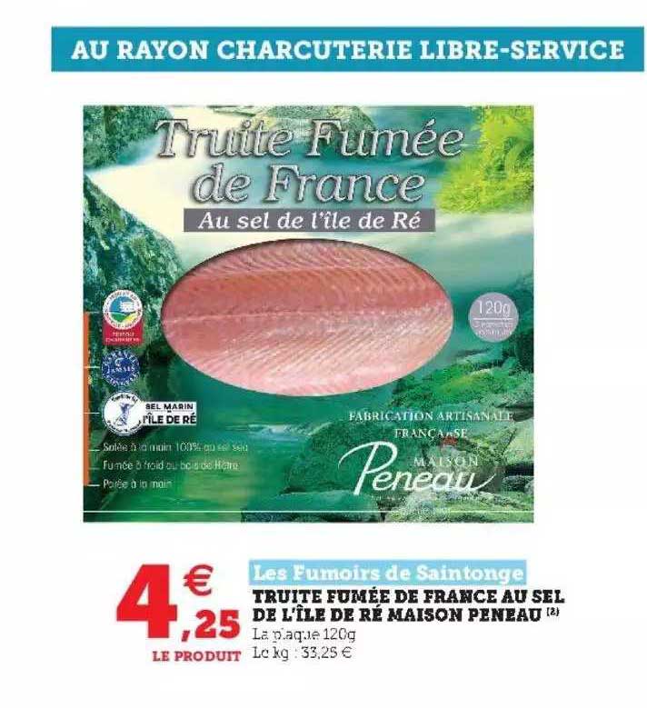 truite fumée de France au sel de l'île de ré maison peneau