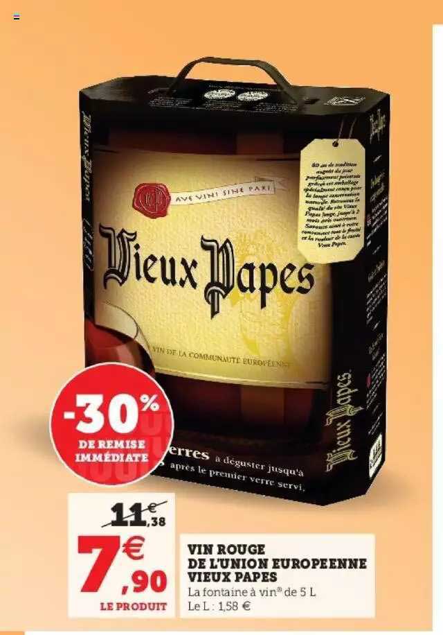 vin rouge de l'union européenne vieux papes
