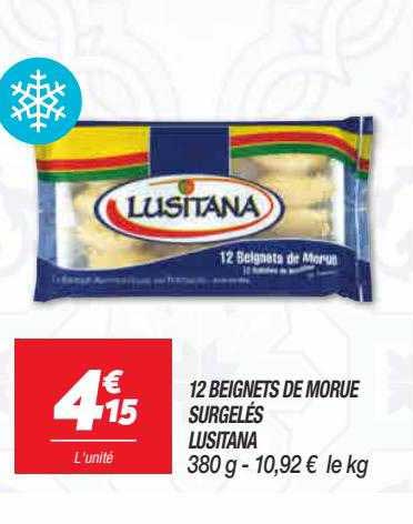 12 beignets de morue surgelés lusitana