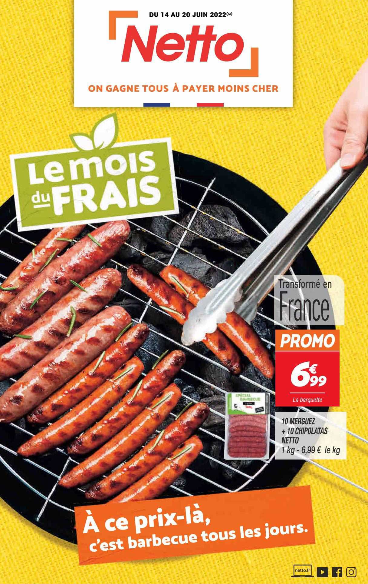 15 Merguez + 10 Chipolatas Netto