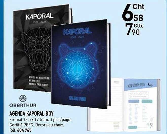 agenda kaporal boy oberthur