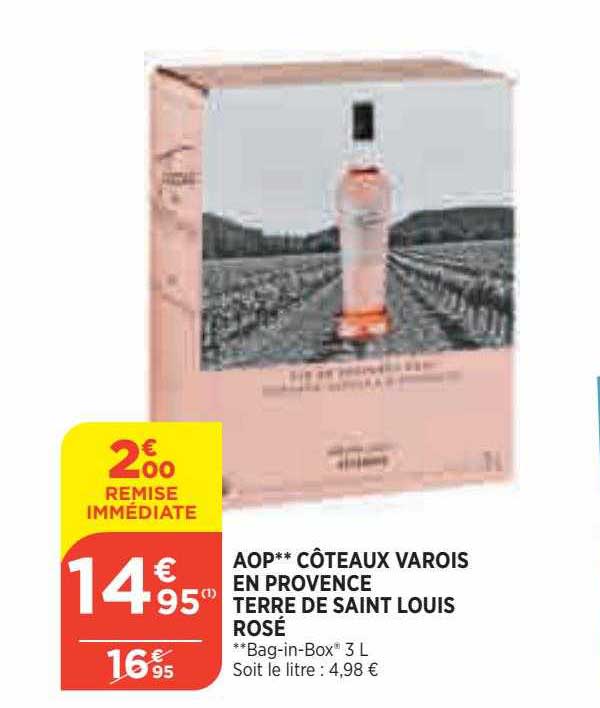 aop côteaux varois en provence terre de saint louis rosé