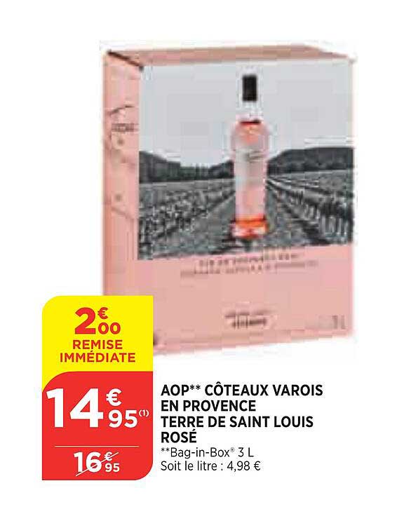 aop côteaux varois en provence terre de saint louis rosé