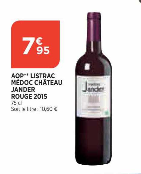 aop listrac médoc château jander rouge 2015
