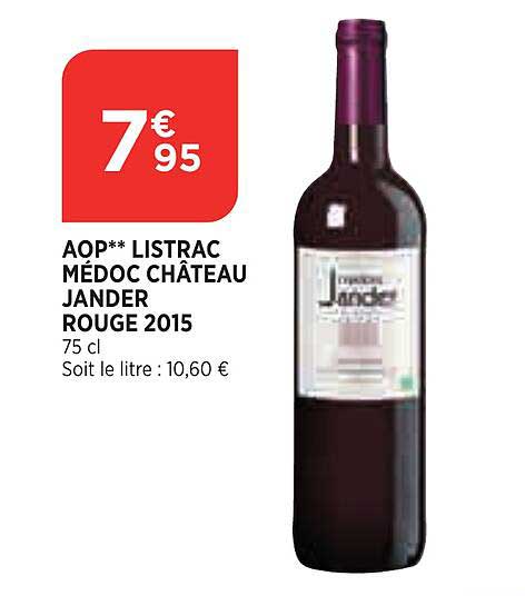 aop listrac médoc château jander rouge 2015