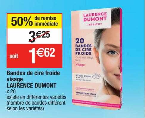 bandes de cire froide visage laurence dumont
