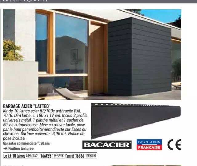 bardage acier "latteo"