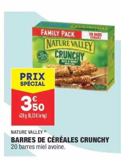 barres de céréales crunchy nature valley