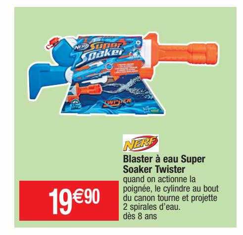 blaster à eau super soaker twister nerf