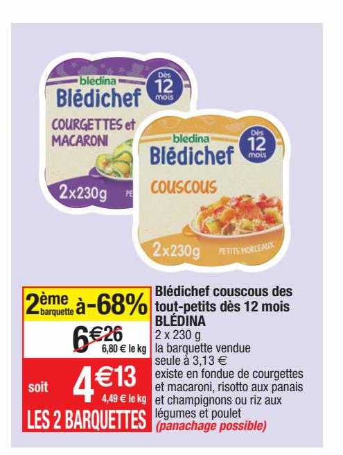 blédichef couscous des tout-petits dès 12 mois blédina