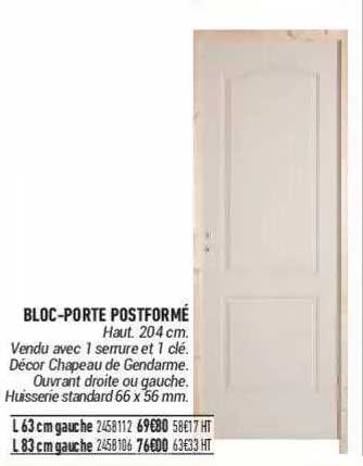 bloc-porte postformé