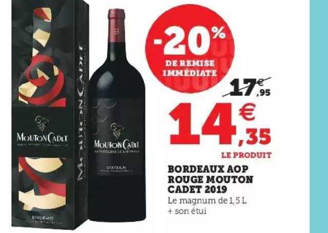 bordeaux aop rouge mouton cadet 2019
