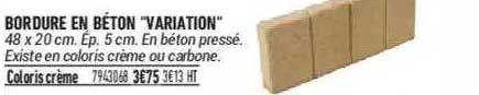 bordure en béton "variation"