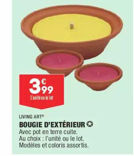 bougie d'extérieur living art
