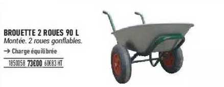 brouette 2 roues 90l
