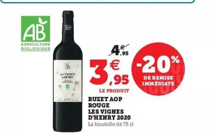 Buzet Aop Rouge Les Vignes D'henry 2020