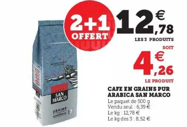 café en grains pur arabica san marco