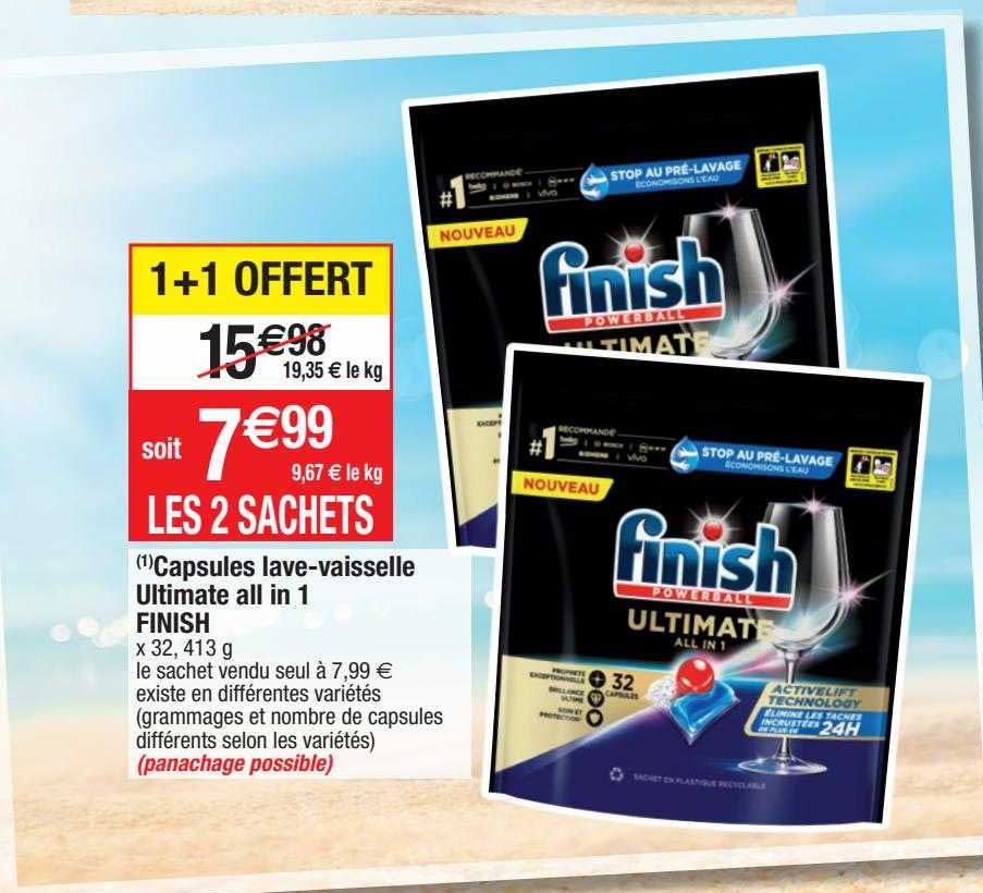 Capsules Lave-vaisselle Ultimate All In 1 Finish