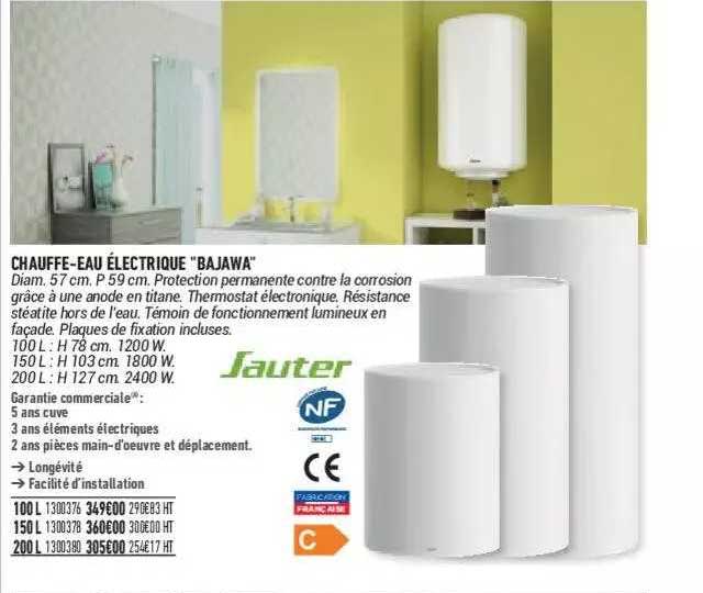 chauffe-eau électrique "bajawa" sauter