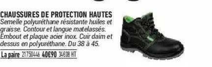 chaussures de protection hautes